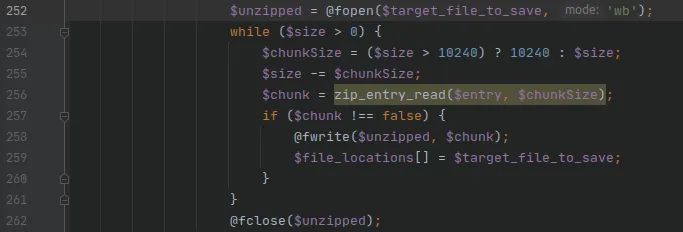 Unzip.php - Line 252
